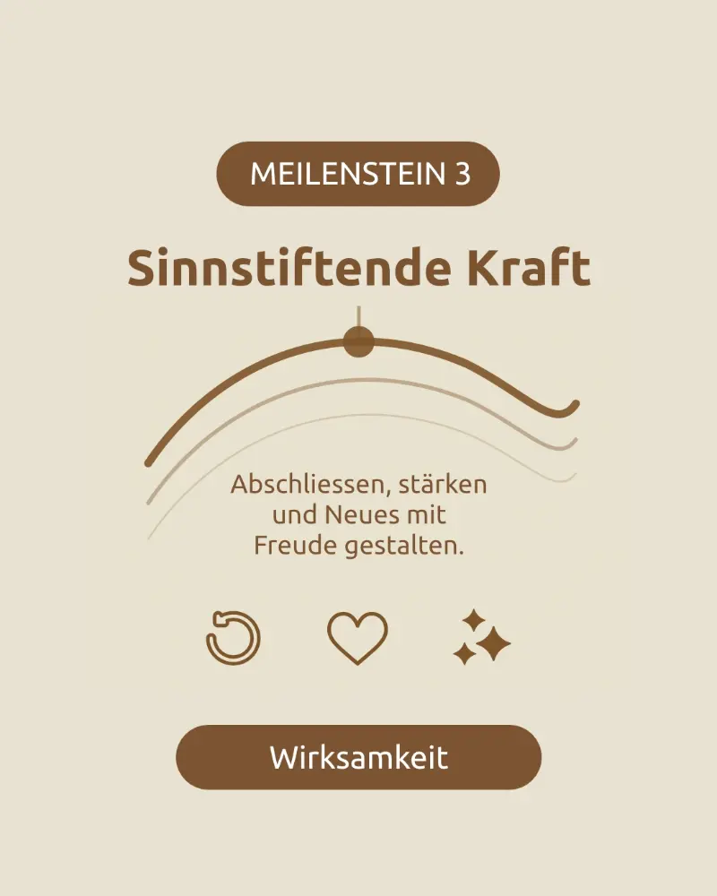 Abschliessen, stärken und Neues mit Freude gestalten.
